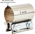 Butt Joint Band Clamps exhaust Muffler Clamp Exhaust Pipe Clamps Stainless Steel