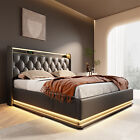 Twin full queen king Size Upholstered Platform Bed W  Hydraulic Storage System