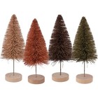 Primitives By Kathy Bottle Brush Trees Fall Colors Set 4 Decor Thanksgiving Xmas