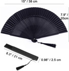 Silk Folding Fan  Bamboo Wood Hand Fan Japanese Vintage Retro Style Handmade Han