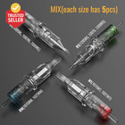 50pcs Tattoo Needles Long Taper Assorted Disposable Tattoo Cartridge Needles Mix