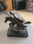 Vintage The Cheyenne By Frederic Remington Miniature Bronze Sculpture 1988