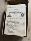 1962 Nfl Schedule With A Box Of Electric Football Players And Parts