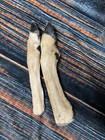 2 Deer Feet Cured Knife Handle Gun Rack Witch Craft Animal Mount Antler Antler