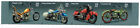 Us Motorcycles 4 Stamps Set Mnh