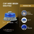 4 Pack Wire Cup Brush 3 Inch Twisted Knotted For Angle Grinders Ith 5 8 -11