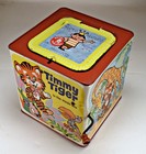 Vintage Mattel Timmy Tiger Jack In The Box Tin Litho Musical Toy Working 1968