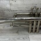 Vintage Antique F Jaubert   Cie Paris Cornet Trumpet Heavy Damage Display Piece 