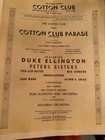 The World Famous Cotton Club -1930 Menu 10 x 13 - Ethel Waters - Duke Ellington