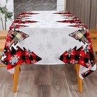 Christmas Tablecloth 86  X 60   rectangular   Red 
