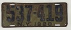 Three  3  Antique New York License Plates 1919  1920 1950