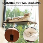 Cat Window Perch With Cushion  27 5 15in Solid Wood Hammock Bed  45lb Capacity