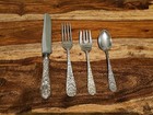 Vintage Sterling Silver Stieff Rose 4 Piece 1-place Setting Please Read Descript