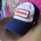 Hamm s Premium Beer Hat Bioworld 2005 Miller Brewing Dad Cap Navy White Patch