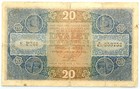 Czechoslovakia - Banknote - 20 Korun Krona 1919 - Rare 