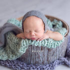 Newborn Studio Photography Props Baby Kids Square Blanket Background Knit Mat 