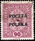 Poland 1919 Poczta Polska Overprinted On Austria 1916 Stamp Scott  50 No Gum 220