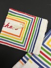 Vintage Cannon Dish Cloth   Kitchen Towel Set Rainbow Fringe Set Of 2 Nwt