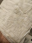 Lot Of 6 Vtg Linen Hankerchiefs White Embroidered Cotton 14  X 14  19062