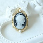 925 Sterling Silver Gray Agate Cameo Vintage Jewelry Pendant Estate Jewelry Gift