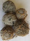 Japanese Blown Glass Floats 3-3 5  Lot Of 5 Double-netted Fishing Antique Usa Bz