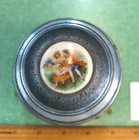 Vintage Antique  Powder  Music Box Pretty  Plays Well   Video