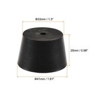 Rubber Tapered Plug 33mm To 41mm With Hole Test Tubes Bungs Stopper Black