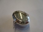 Sterling Silver Pill Box Oval Shape Solid 925 Gorgeous Design Around The Edges