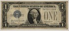 1928  1 Silver Certificate Funnyback Dollar Blue Seal