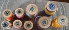Vintage Wooden J   P Coats Thread Spools 9 Ct