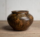 Antique Korean Glazed Jar From Late Joseon Dynasty  19th Century 