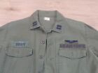Vintage Vietnam Era Us Military Og-107 Utility Shirt Sateen  Us Af 16 1 2 X 32