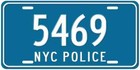 New York Old Police Any Number Personalized Novelty Car License Plate