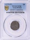 Edward I Longshanks England Silver Penny 1272-1307 Pcgs Vf-30 Britain Canterbury
