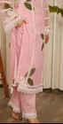 Cotton Kurti Pant Set With Organza Dupatta
