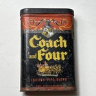 1930s Vintage Coach And Four Pocket Toledo Ohio Tobacco Hinged Tin Rare