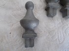 Lot Of 5- Cast Iron Fence Finials Caps Spindle Shape  Drop In For 3 4  Post