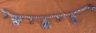 Vintage Horse Charm Bracelet Silvertone 1st Prize Ribbon Horseshoe Beads 7 