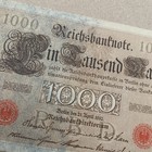 1910 Large Germany 1000 Mark Banknote  Wwi Ww1 Era Currency  Memorabilia  Note 