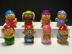 Vintage 1986 Playskool     Glo Friends     Lot Of 8 Glow Bugs     Rubber Finger Puppet