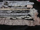 Vintage Antique Lot Lace Cluny Bobbin  Floral  Turtle  Net Doll Lace