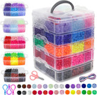 6000pcs Pony Beads Bulk30 Colors Rainbow Kandi Bead For Hair Braiding Friend   