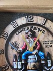 Captain Morgan Rum 3d Look 7 75  Inch Round Clock Battery Operated New Man Cave 