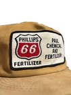 Vintage 1970s    phillips 66    Fertilizer Leather Suede Adjustable Cap