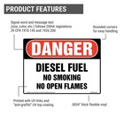 Danger  Flammable Liquids  No Smoking open Flames Sign  10 x7  Permanent Vinyl