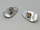 Navajo Turquoise   Sterling Silver Post Earrings Tcm Signed