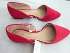 A New Day Shoes Womens Size 6 5 Red Acq55 Rebe Flats Pointed Toe D orsay Boxed