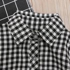 2pcs Toddler Kids Baby Girls Clothes Grid Shirt Tops White Pants Outfits Set