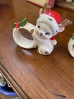 Vintage Norcrest Christmas Figurines Reindeer Christmas Napkin Rings 