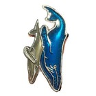 Humpback Whales Lapel Pin Brooch Whale Pair Baby B539
